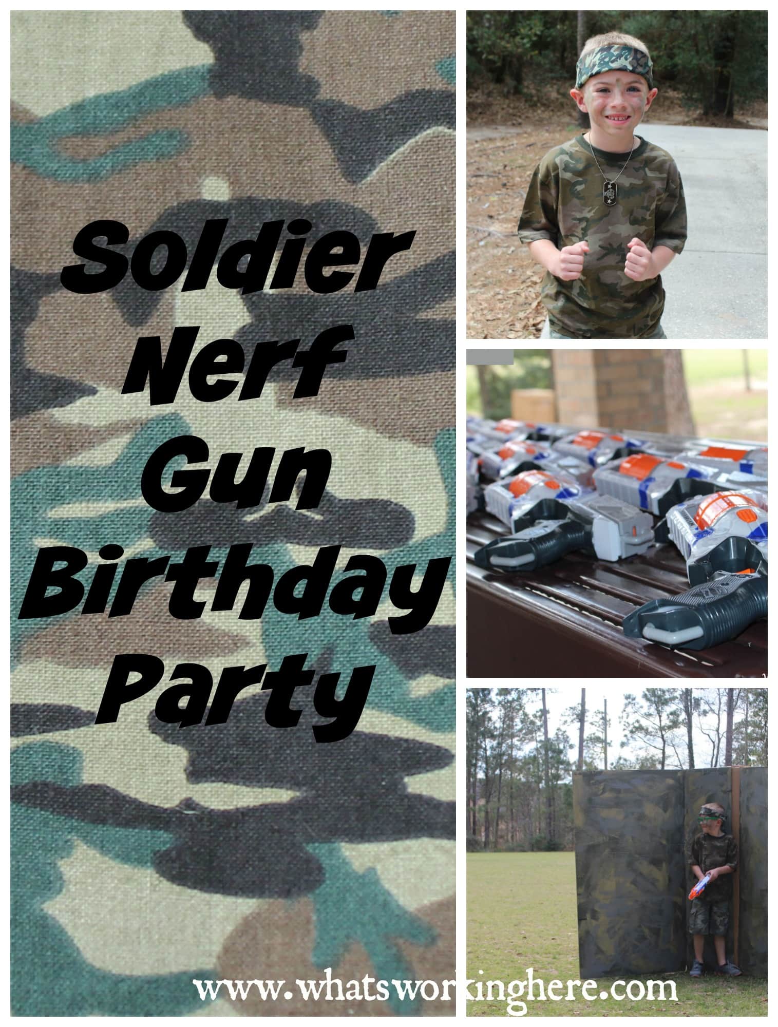 Soldier Nerf Gun Birthday Party