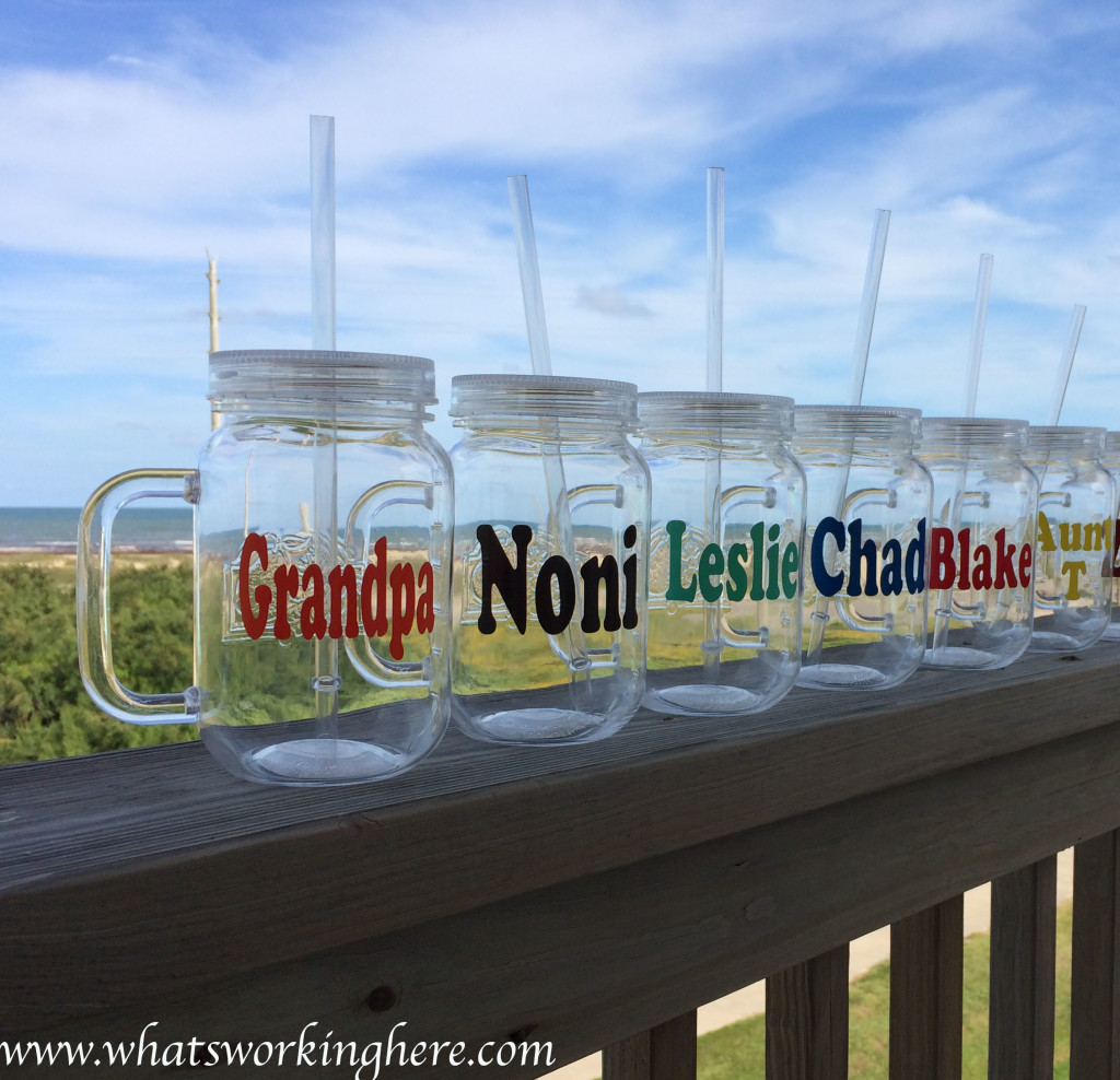 beach mason jars