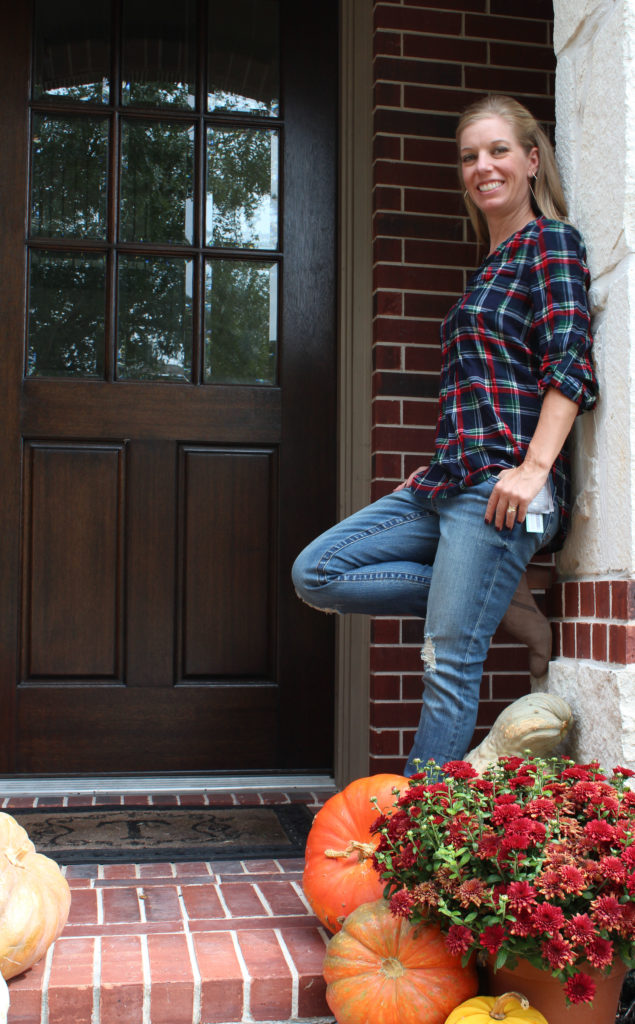 Stitch Fix - Colibri Plaid Henley Top by Market & Spruce and Maribel Distressed Straight Leg Jean by Kut From The Kloth