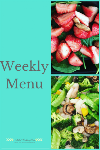Weekly Menu - 80 Day Obsession Meal Plan B - What's Working Here