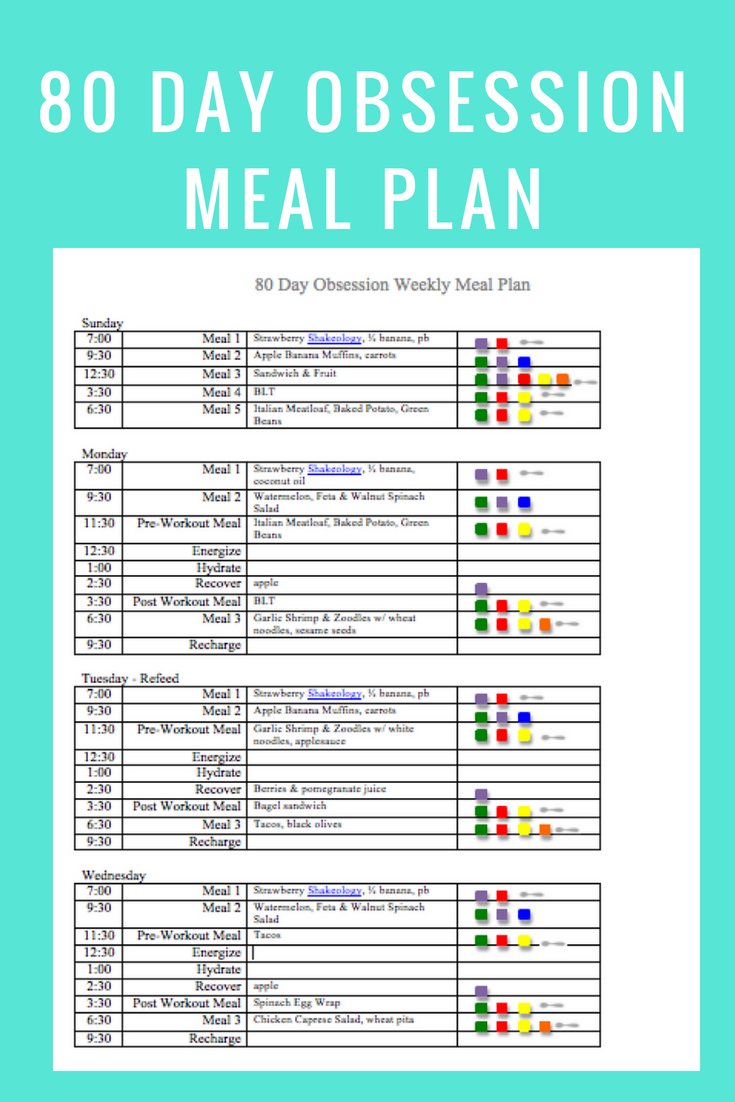 80 Day Obsession Meal Plan Summer snack recipe- May 20