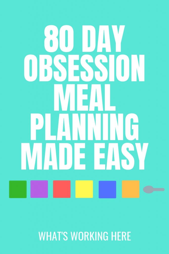 80 Day Obsession Meal Planning Made Easy