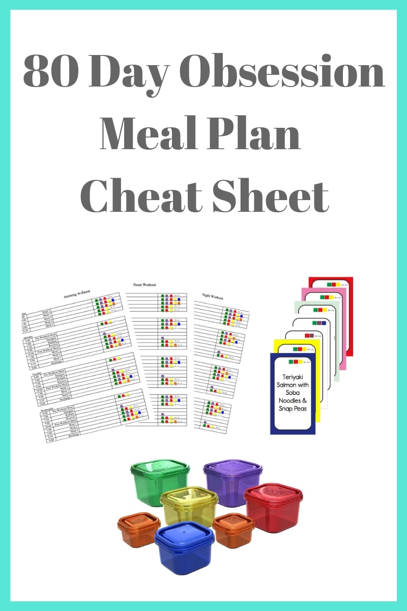 80Day Obsession Meal Plan Cheat Sheet