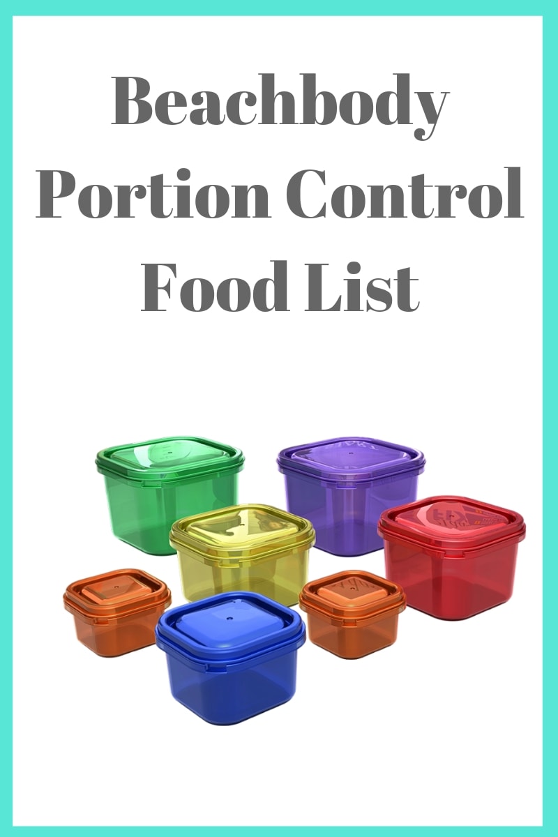 Beachbody Portion Control Food List