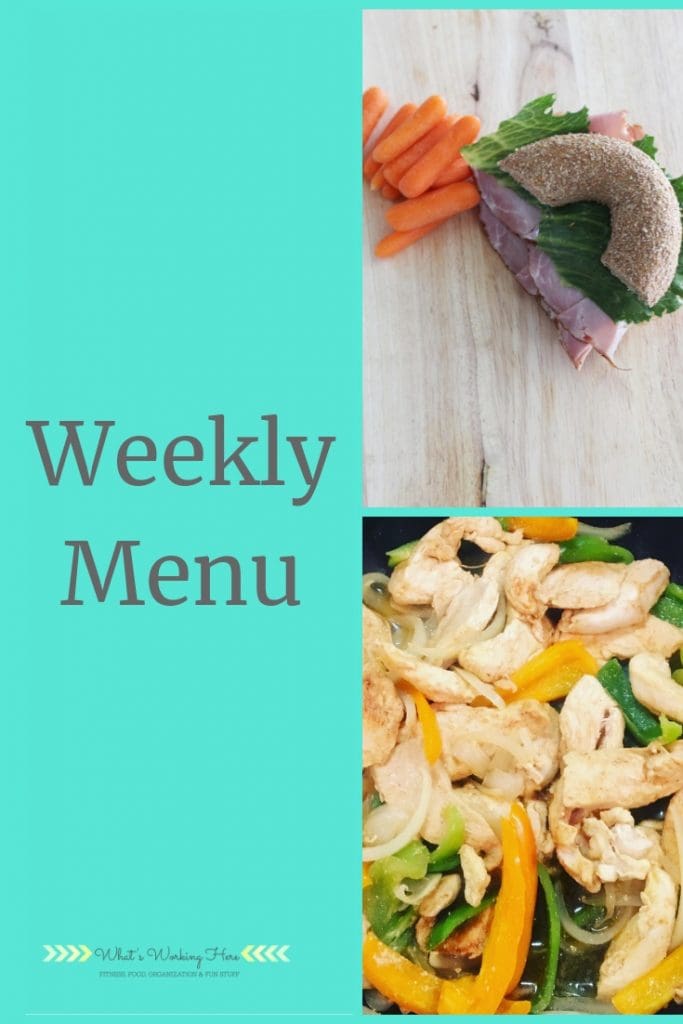 July 14th Menu - 80 Day Obsession Phase 2 Refeed Day - bagel sandwich & carrots, chicken fajitas