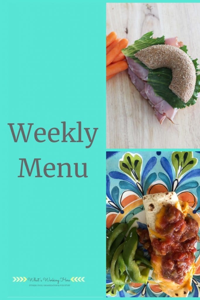 July 28th Menu - Meal Plan B Refeed Day - Bagel sandwich with carrots & Beef Burrito