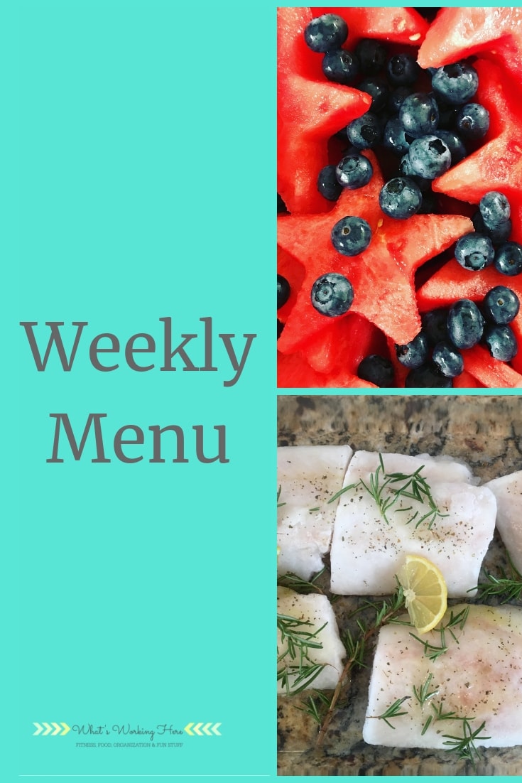 Beach Week Menu