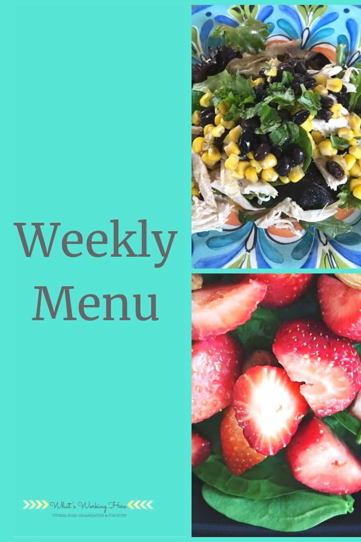 May 5 Weekly Menu - Southwest Chicken Salad, Strawberries & Spinach