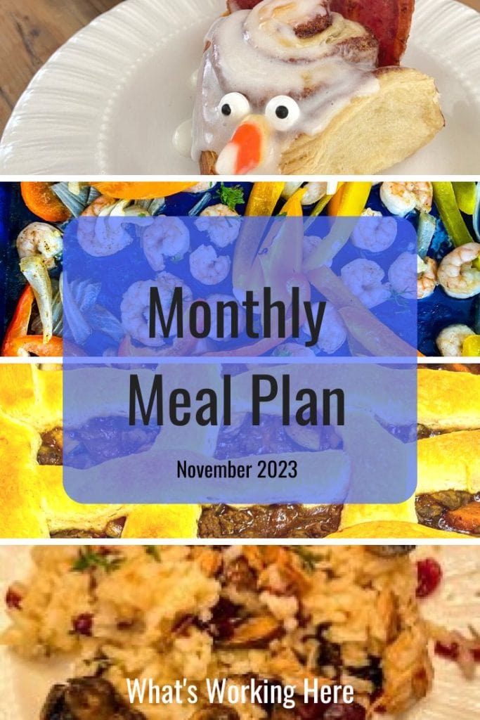 Monthly Meal Plan- November 2023 - What's Working Here