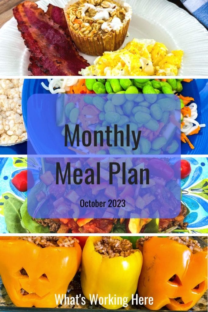 Monthly Meal Plan- October 2023 - What's Working Here