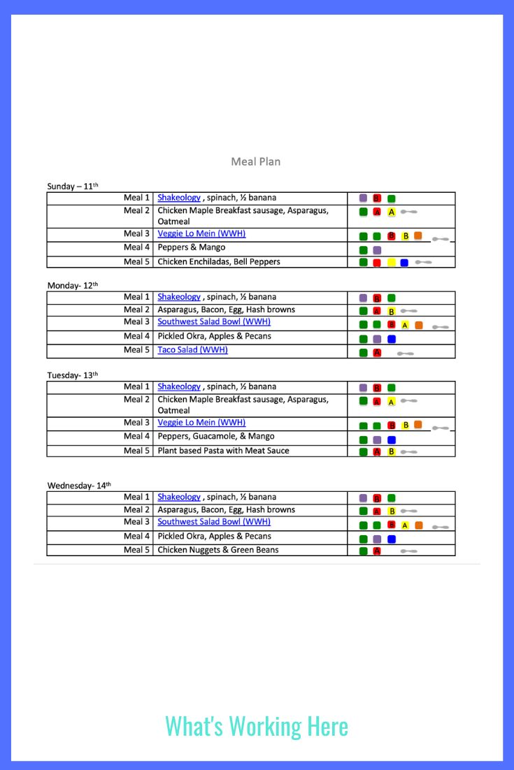 Weekly Meal Plan 12/11/22 - What's Working Here