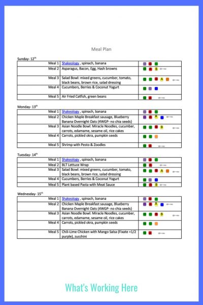 4 week gut protocol meal plan A
meal plan template