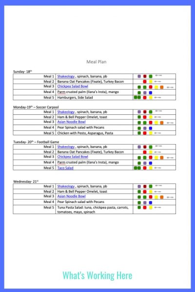 portion fix meal plan template