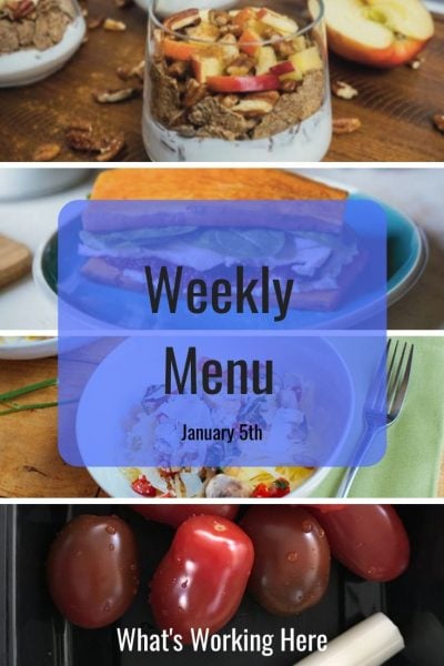 Weekly menu 1_5_20 - barre blend 2B mindset 7 day meal plan