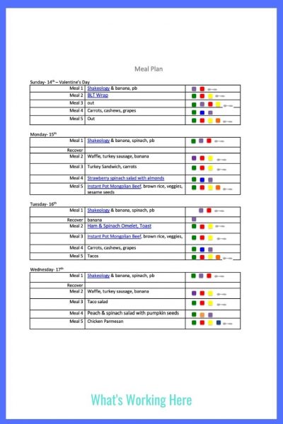 Weekly menu- Feb 14